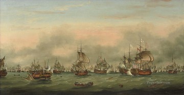 Thomas Mitchell La batalla de la Guerra del Mar de Saintes Pinturas al óleo